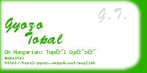 gyozo topal business card